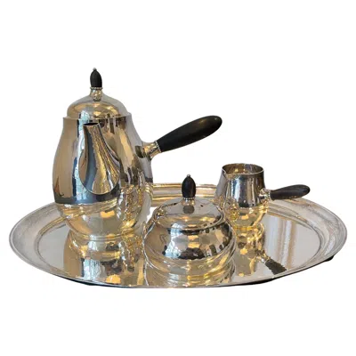 Pre-owned Georg Jensen Danish Sterling Silver Coffee Or Tea Set  In Brown
