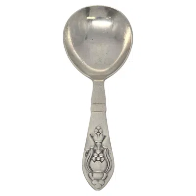 Pre-owned Georg Jensen Denmark Fuchsia Sterling Silver Caddy/sugar Spoon #19468 In Multi