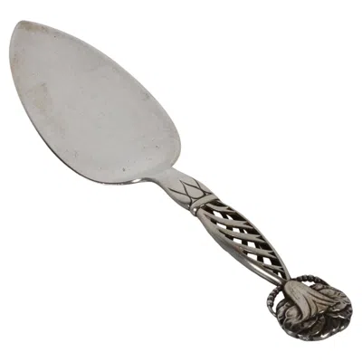 Pre-owned Georg Jensen Denmark "ornamental" #83 Pattern Sterling Silver Serving Knife