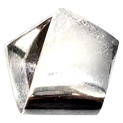 Pre-owned Georg Jensen Denmark Sterling Silver Folded Pendant #231 In Multi