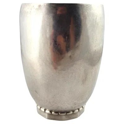 Pre-owned Georg Jensen Denmark Sterling Silver Hammered Wine Cup #222 #18392 In Multi