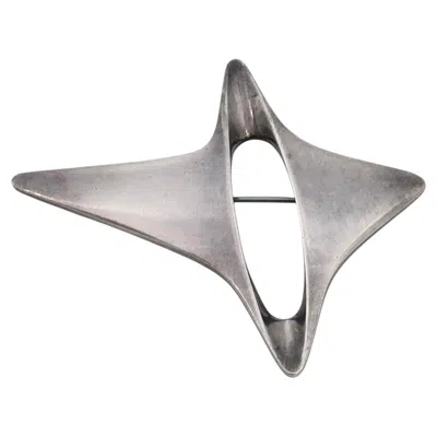 Pre-owned Georg Jensen Denmark Sterling Silver Pattern 339 Modern Star Pin/brooch #22841 In Multi