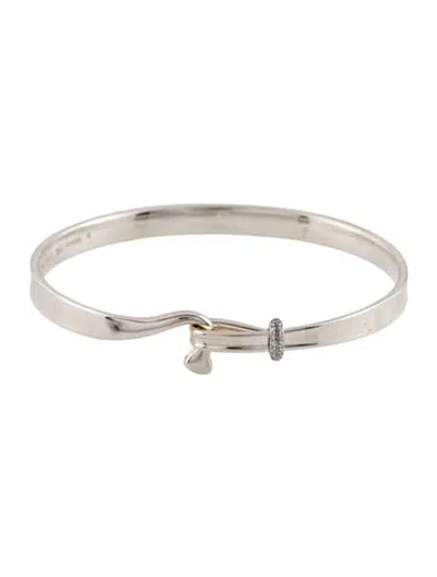 Pre-owned Georg Jensen Diamond Torun Bangle, 6.25" In Multi