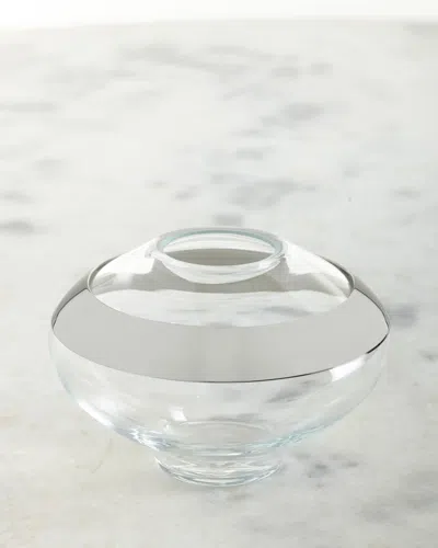 Georg Jensen Duo Round Glass Vase - Small In White