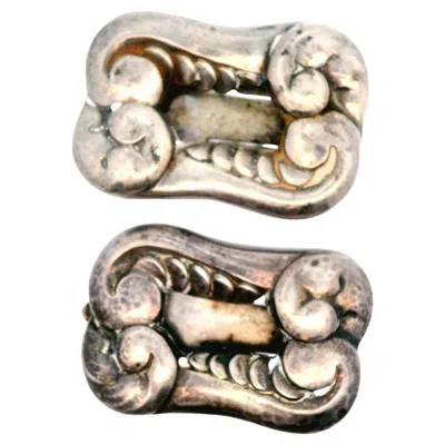 Pre-owned Georg Jensen Edwardian 1910  Sterling Silver Clips Model #36 In Multi