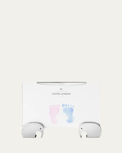 Georg Jensen Small Elephant Picture Frame In White