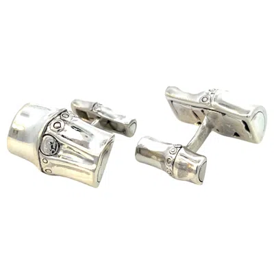Pre-owned Georg Jensen Estate Bambo Cufflinks Sterling Silver In Multi