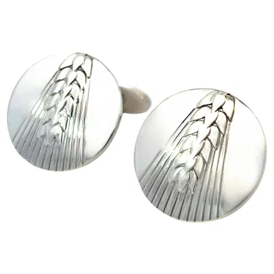 Pre-owned Georg Jensen Estate Cufflinks Sterling Silver 18 Grams In Multi