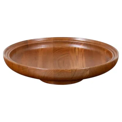 Pre-owned Georg Jensen Expertly Restored - Henning Koppel Large Teak Bowl For  In Brown