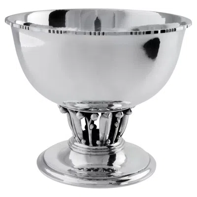 Pre-owned Georg Jensen Extra-large Sterling Silver “louvre” Bowl 19c