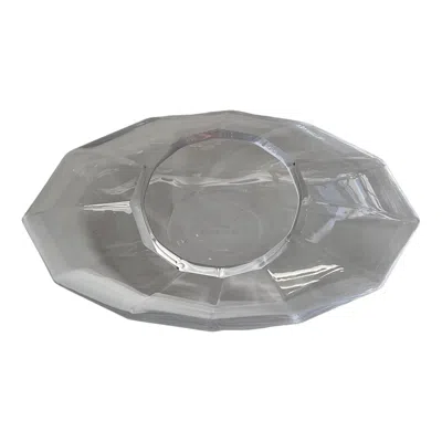 Pre-owned Georg Jensen Facet Crystal Glass Vase - Danish Design In Transparent