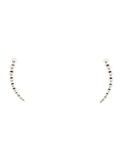 Pre-owned Georg Jensen Graduated Beads Ear Climbers In Multi