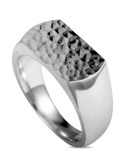 Pre-owned Georg Jensen Hammered Ring In Silver