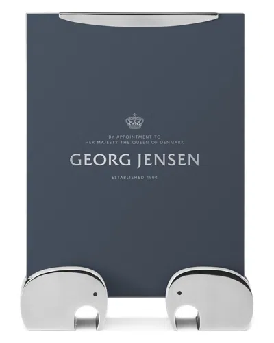 Georg Jensen Hand Polished 5x7 Elephant Picture Frame In Gray