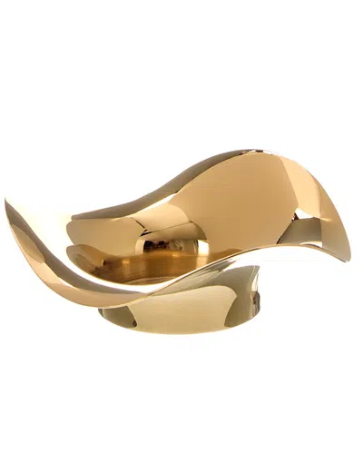 Georg Jensen Hand Polished Cobra Pillare Candleholder In Gold