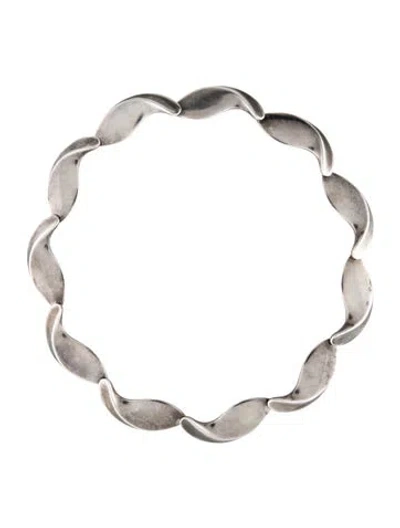 Pre-owned Georg Jensen Hans Hansen Link Collar Necklace, 16.5" In Multicolor