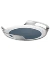 Georg Jensen Helix Leather Inlay Tray In Metallic