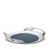 Georg Jensen Helix Leather Inlay Tray In Silver
