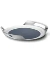 Georg Jensen Helix Tray With Leather Inlay In Silver