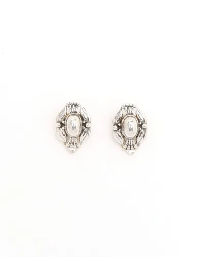 Georg Jensen Heritage Silver Clip-on Earrings In Metallic