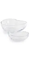 Georg Jensen Indulgence Caviar Dish Set Of 2 Clear In Transparent