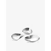 Georg Jensen Silver Indulgence Stainless-steel Set Of Three Condiment Bowls In Silver