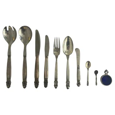 Pre-owned Georg Jensen Johan Rhode Acorn Silverware For