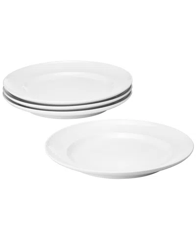 Georg Jensen Koppel Set Of 4 Porcelain Dinner Plates In White
