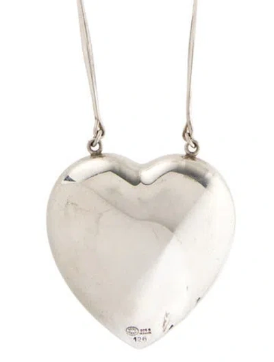 Pre-owned Georg Jensen Large Heart Joy Pendant Necklace, 37" In Multi