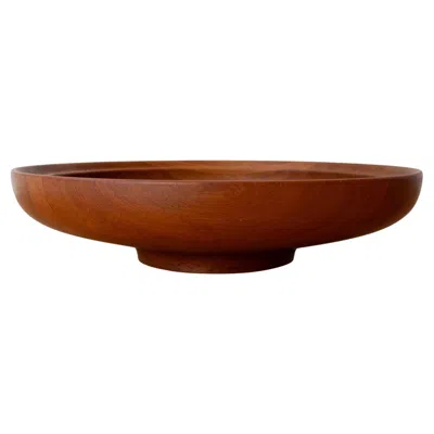 Pre-owned Georg Jensen Large Henning Koppel Teak Bowl For , 1950s In Brown
