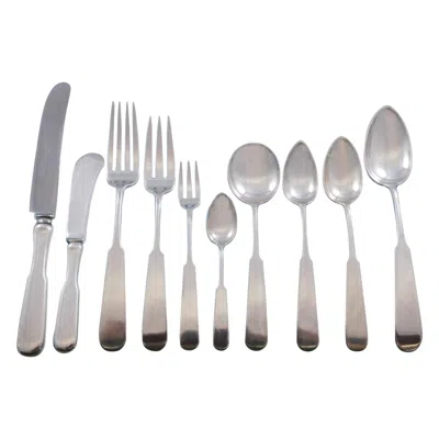 Pre-owned Georg Jensen Lexington Jensen Usa Sterling Silver Flatware Set Service 66 Pieces Fiddle