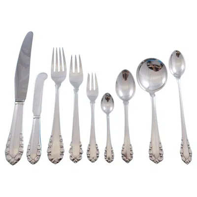 Pre-owned Georg Jensen Lily Of The Valley By  Sterling Silver Flatware Set Service 110 Pcs