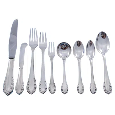 Pre-owned Georg Jensen Lily Of The Valley By  Sterling Silver Flatware Set Service 82 Pcs