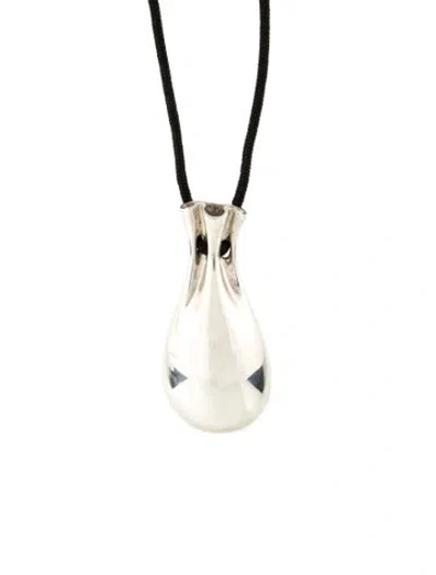 Pre-owned Georg Jensen Minas Spiridis Pendant Necklace, 35" In Black