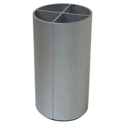 Pre-owned Georg Jensen Minimalist Pencil Holder In Brushed Aluminum In Gray