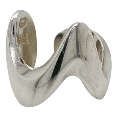 Pre-owned Georg Jensen Modernist  Sterling Silver Ring Model No. A 77 C By Ole Ishøj In Multi