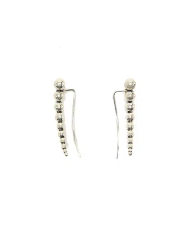 Pre-owned Georg Jensen Moonlight Grape Ear Cuff Earrings In Silver