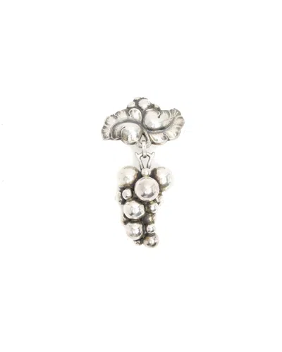 Pre-owned Georg Jensen Moonlight Grapes Brooch In Silver