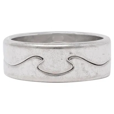 Pre-owned Georg Jensen Nina Koppel For  1990's 18 Karat White Gold Vintage Puzzle Ring