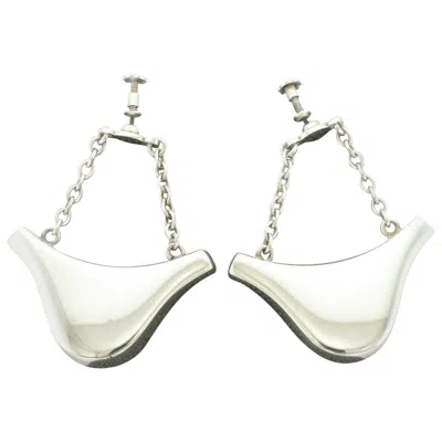 Pre-owned Georg Jensen No.161 925 Sterling Silver Astrid Fog Earrings With Screw Fittings In Multi