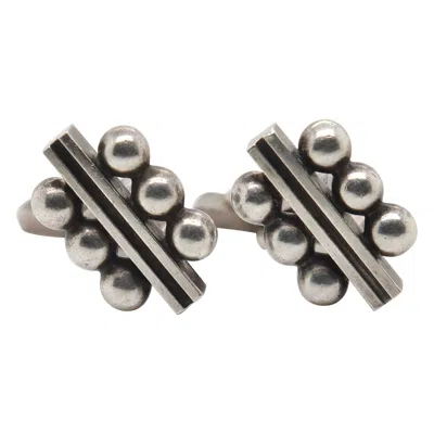Pre-owned Georg Jensen Pair Of  Sterling Silver Cufflinks No. 61b In Multi