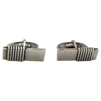 Pre-owned Georg Jensen Pair Of Sterling Silver Cufflinks #80
