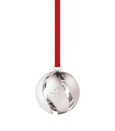 Georg Jensen Palladium-plated Cut-out Bauble In Silver