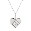 Georg Jensen Palladium Plated Heart Ornament In Metallic