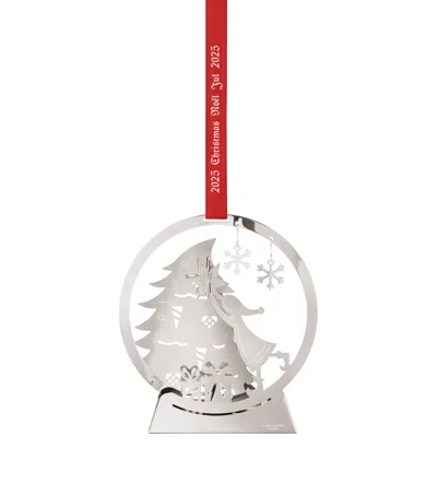 Georg Jensen Palladium-plated Snow Globe Tree Decoration In Silver