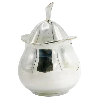 Pre-owned Georg Jensen Pear Sugar Bowl,  In Sterling Silver
