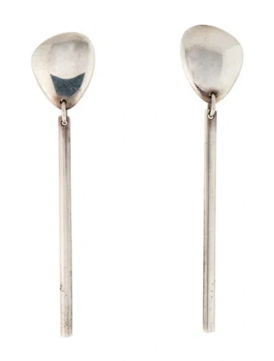 Pre-owned Georg Jensen Pebble Drop Earrings In Multi