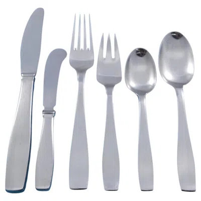 Pre-owned Georg Jensen Plata By  Stainless Flatware Set 12 Service Modern 72 Pcs Dinner In Gray