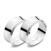Georg Jensen Pyramide Napkin Rings In Metallic