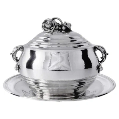 Pre-owned Georg Jensen Rare  Sterling Silver “rose” Tureen 337c